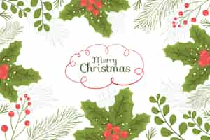 Free vector colorful background with christmas elements