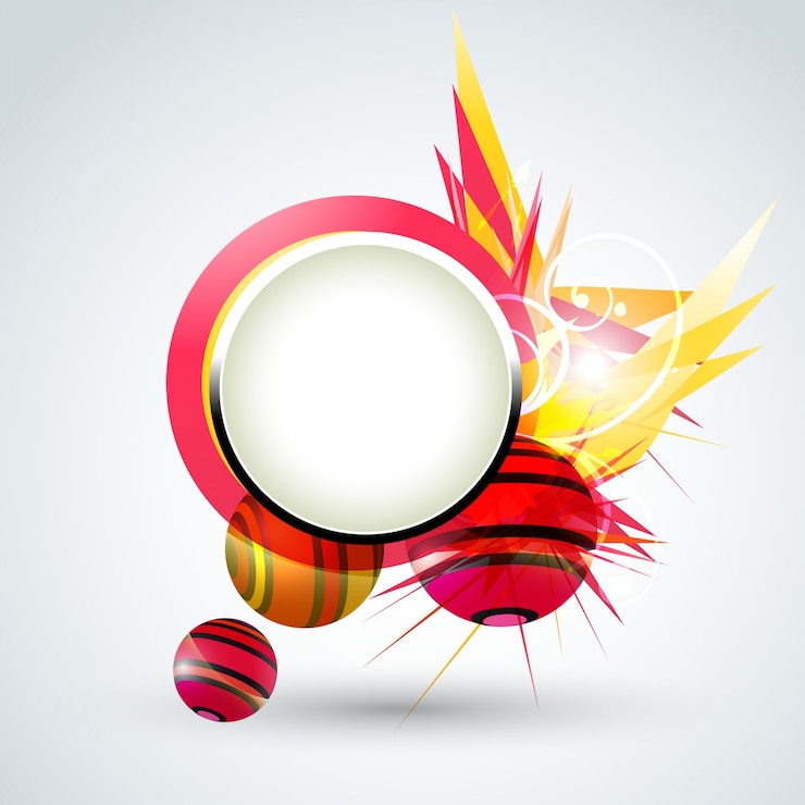 Free Vector colorful background with circle and balls