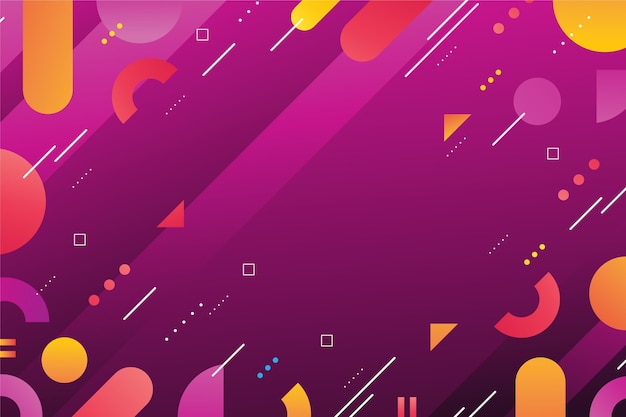 Colorful background with different abstract shapes