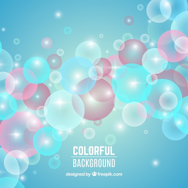 Colorful background with different circles