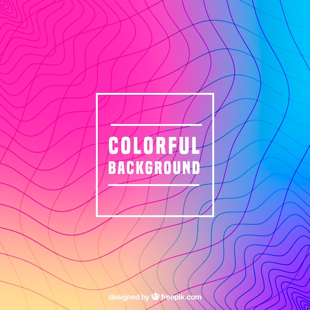 Colorful background with different lines