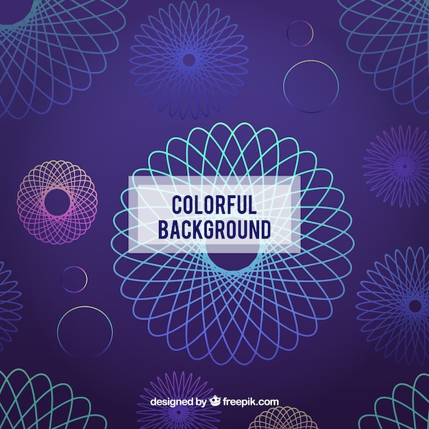 Free vector colorful background with different shapes