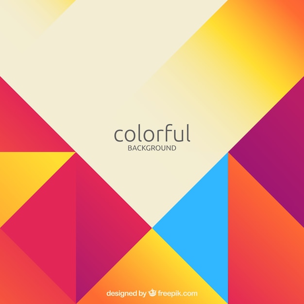 Colorful background with different shapes