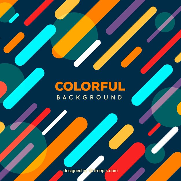 Colorful background with different shapes