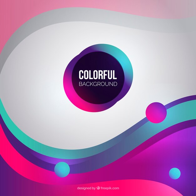 Colorful background with different shapes