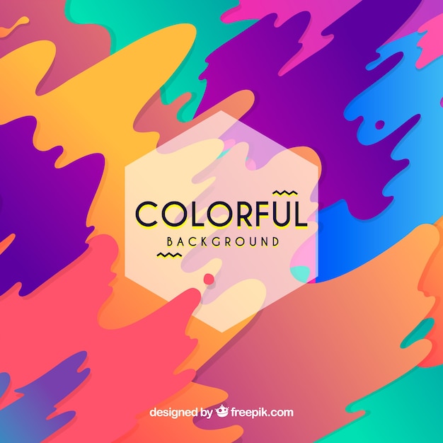 Free vector colorful background with different shapes