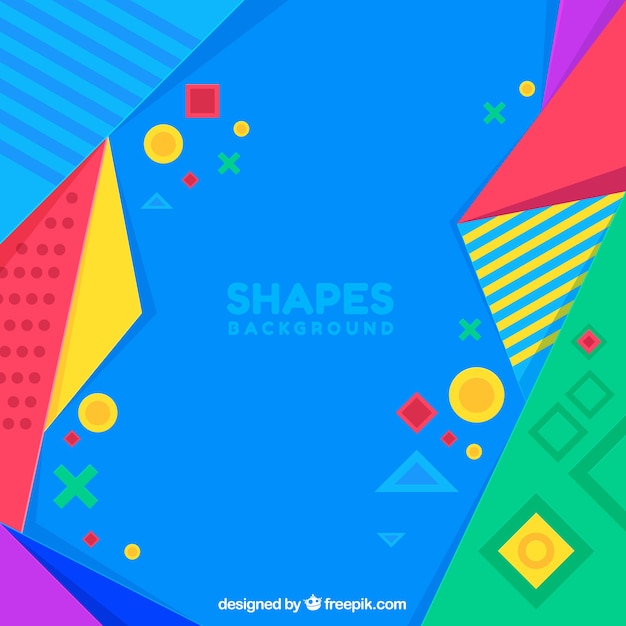 Colorful background with geometric shapes