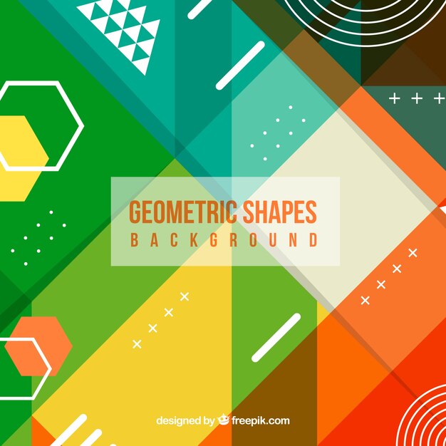 Красочный фон с геометрическими фигурами