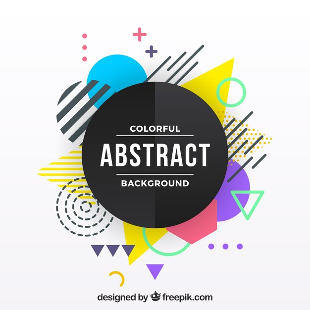 Colorful background with geometric shapes