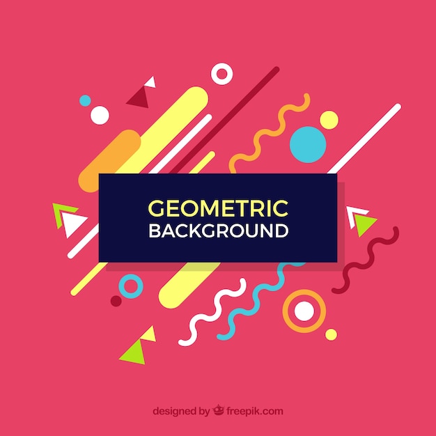 Colorful background with geometric shapes