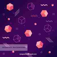 Free vector colorful background with geometric shapes