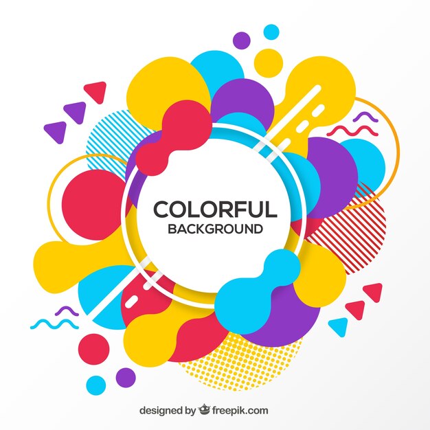 Free vector colorful background with geometric shapes