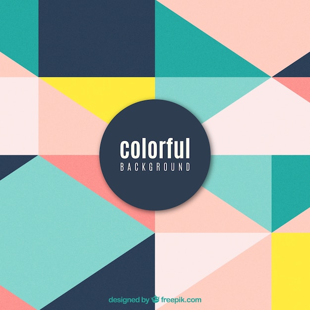 Colorful background with geometric shapes