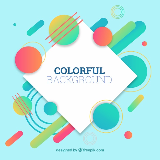 Colorful background with geometric shapes