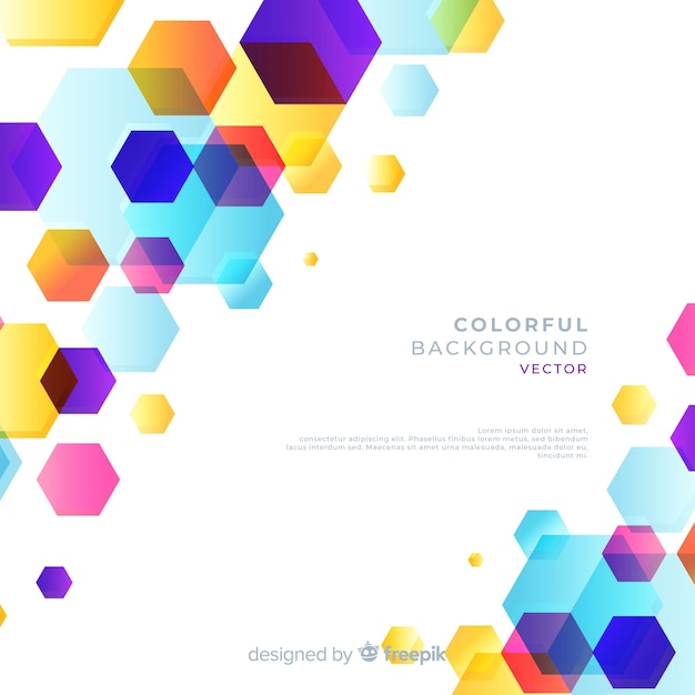 Colorful background with geometric shapes