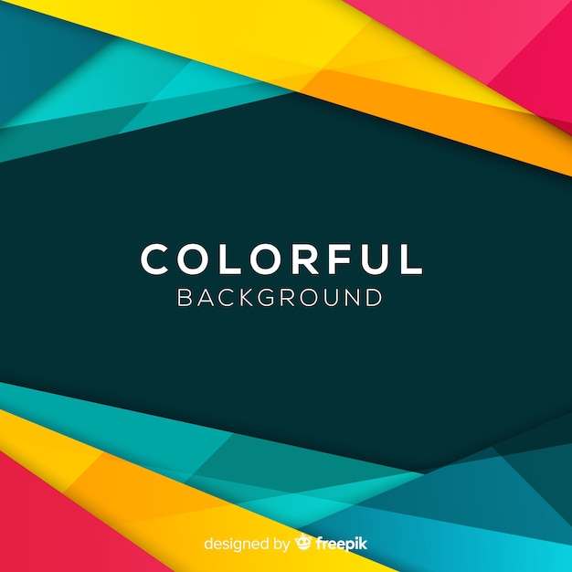 Free vector colorful background with geometric shapes