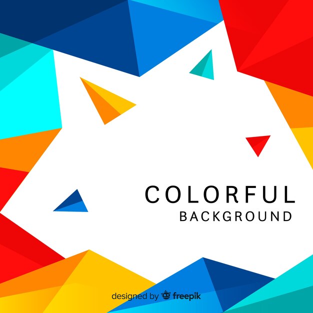 Colorful background with geometric shapes