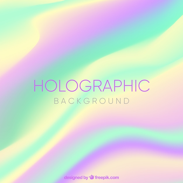 Free vector colorful background with holographic effect