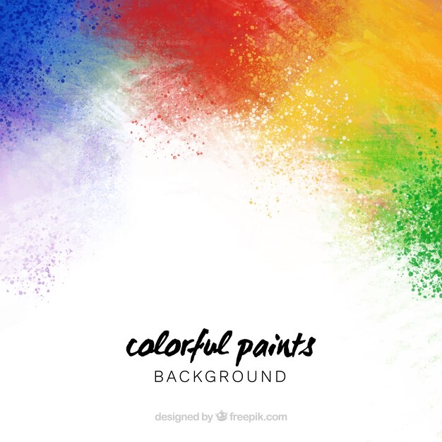Colorful background with paint stains