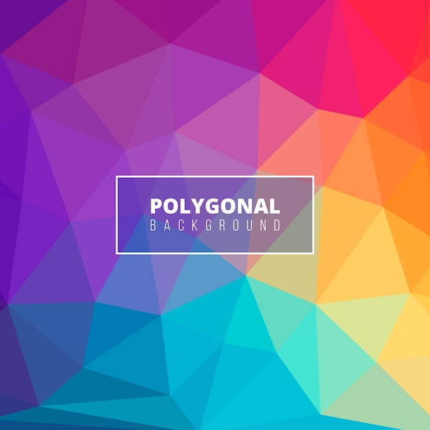 Vettore gratuito sfondo colorato con forme poligonali