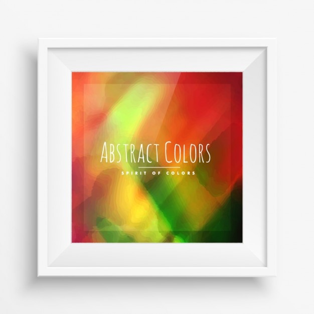 Free Vector colorful background with realistic white frame