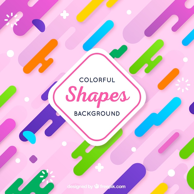 Colorful background with rounded shapes