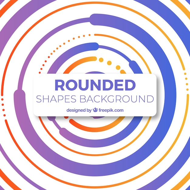 Colorful background with rounded shapes