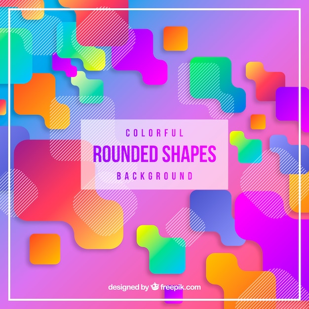 Colorful background with rounded shapes