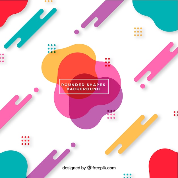 Free vector colorful background with rounded shapes