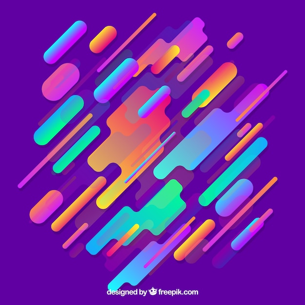 Colorful background with rounded shapes