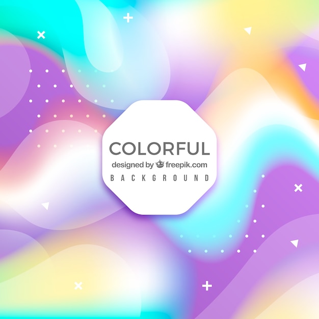 Colorful background with shapes