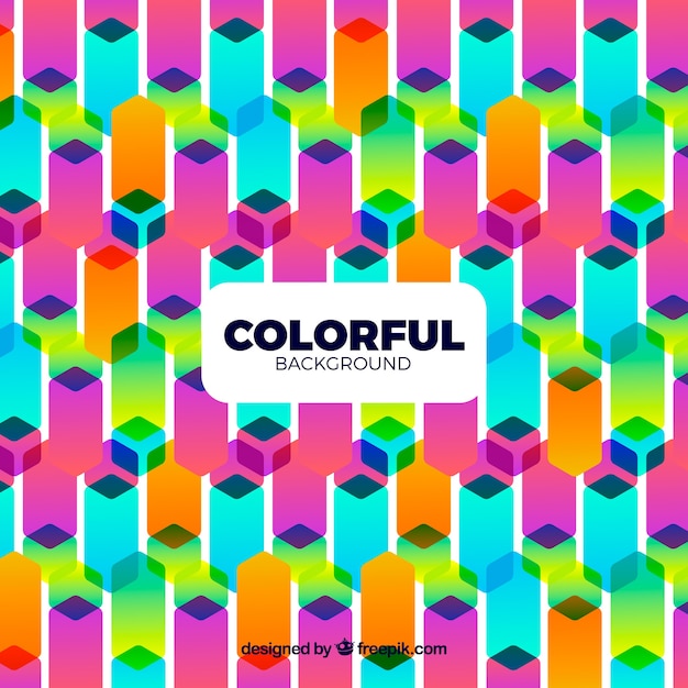 Free vector colorful background with shapes