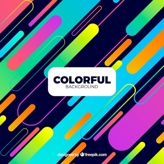 Colorful background with shapes
