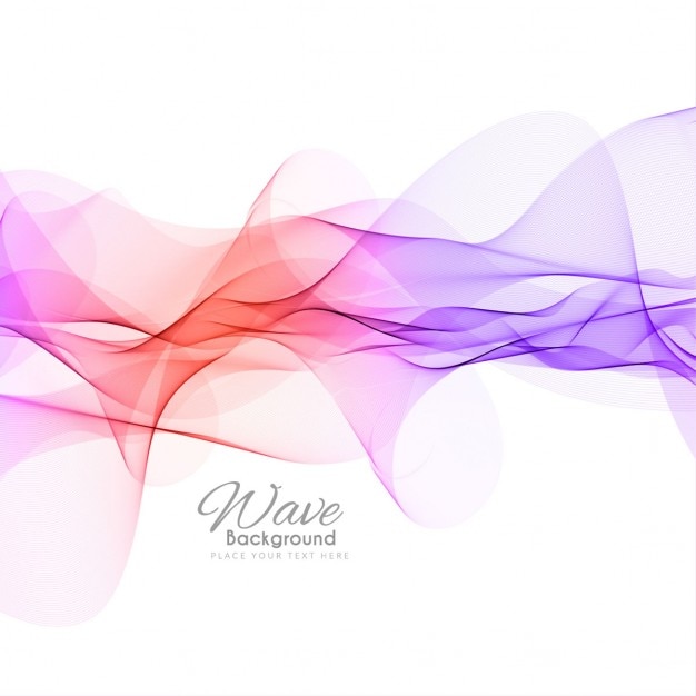 Бесплатное векторное изображение Красочный фон с волнами