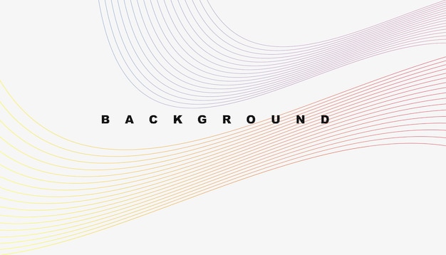 Colorful background with wavy lines copy space