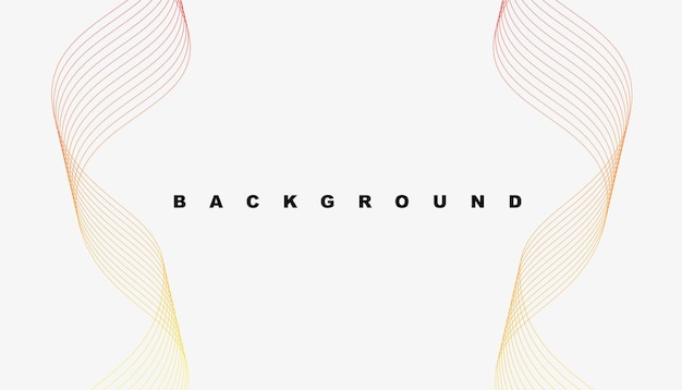 Free vector colorful background with wavy lines copy space