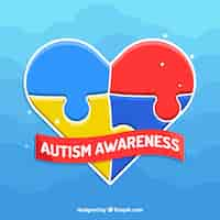 Free vector colorful background of world autism day