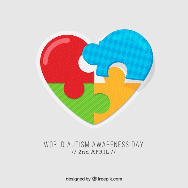 Free vector colorful background of world autism day