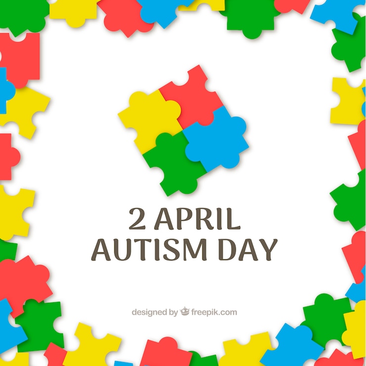 Free Vector colorful background of world autism day
