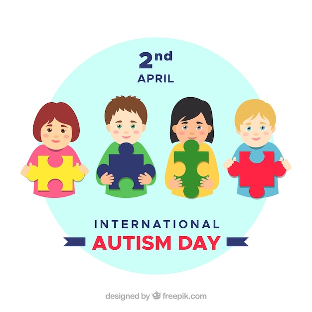 Colorful background of world autism day