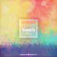 Free vector colorful background of youth day