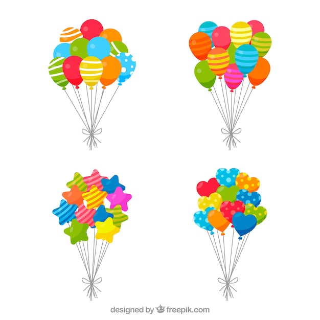 Free vector colorful balloon set