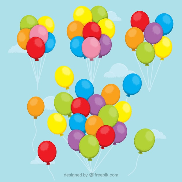 Free vector colorful balloon set