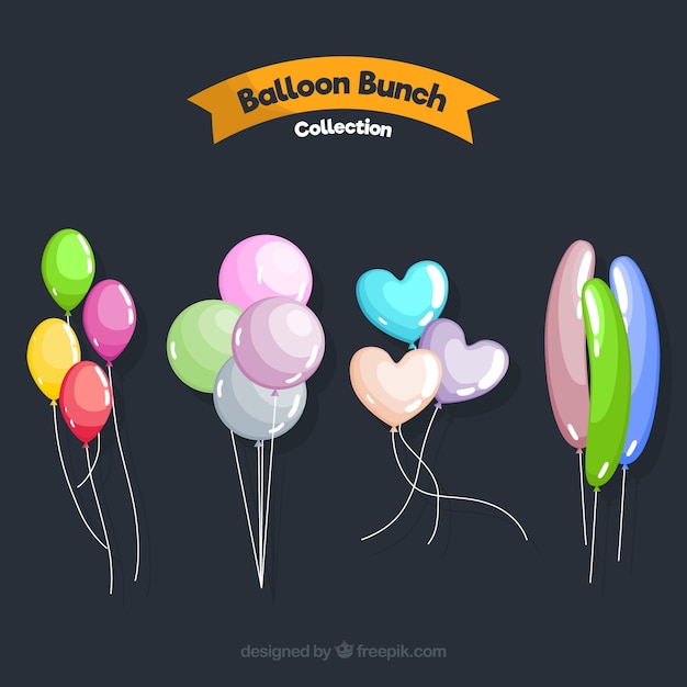 Free vector colorful balloon set