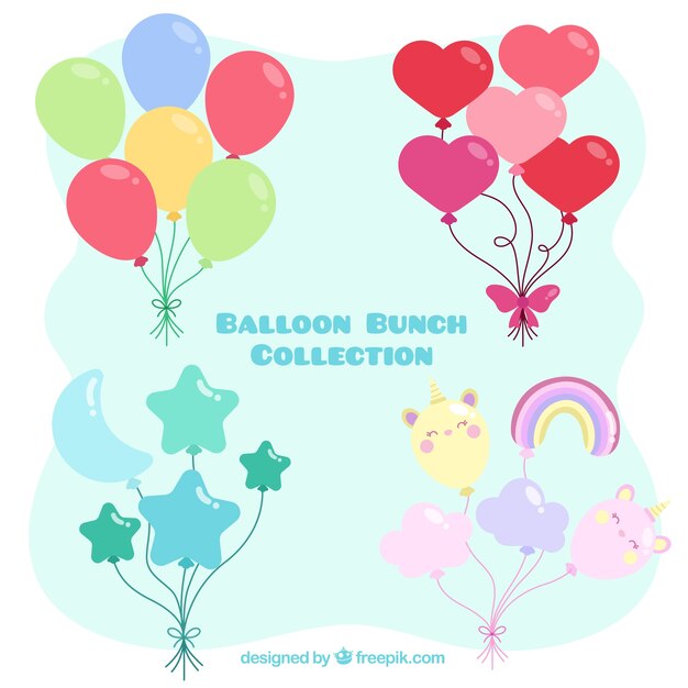 Free Vector colorful balloon set 