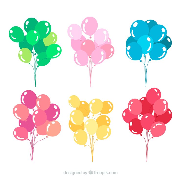 Free Vector colorful balloon set 
