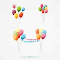 Free vector colorful balloon set