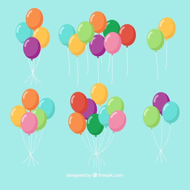 Free vector colorful balloon set