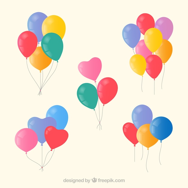 Free vector colorful balloon set