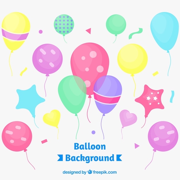 Colorful balloons background to celebrate